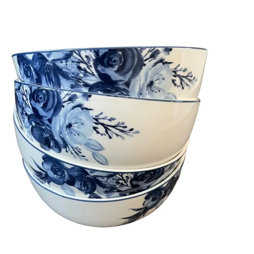 Mikasa Darcy Blue & White Floral Bone China 6
